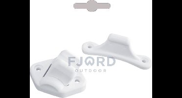 Deurvanger 2-delig Beweegbaar Wit 3mm