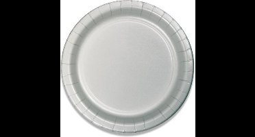 Bordjes shimmering zilver 8 stuks