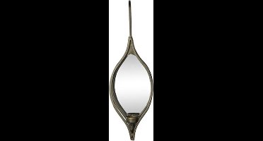 Non-branded Wandspiegel Dominic S 16 X 49,5 Cm Nikkel Grijs