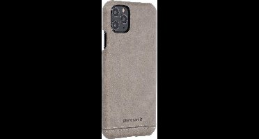 Pierre Cardin Leer Telefoonhoesje voor Apple iPhone 11 Pro Max - Kleur: Grijs - Beschermende Back Cover