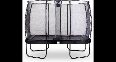 EXIT Elegant Trampoline 214x366cm - met Veiligheidsnet - Rechthoekig - Voor Kinderen - Zwart