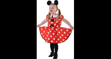 Magic Design Jurk Minnie Muis Meisjes Polyester Rood Maat 74
