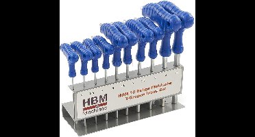 HBM 10 Delige Metrische T-Grepen Inbus Set