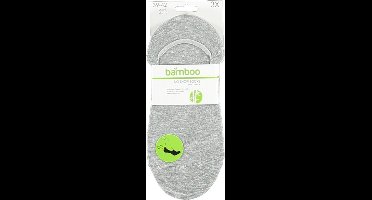 Apollo No-show Sokken Basic Bamboe Grijs 3-pack Maat 35-38