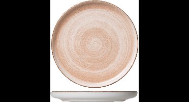 Cosy & Trendy Ontbijtbord / Dessertbord Baltic Peach – Ø 20 cm – Bevat 1 ontbijtbord / dessertbord – Perzikkleurig aardewerk met uniek patroon – Vaatwasser- en Magnetronbestendig – Stapelbaar