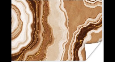 Poster Edelstenen - Bruin - Agaat - Steen - 30x20 cm