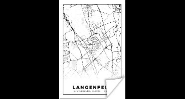 Poster Langenfeld - Plattegrond - Stadskaart - Kaart - 20x30 cm