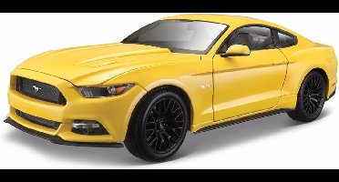 Maisto Modelauto - Ford Mustang 2015 - geel - schaal 1:18 - speelgoedauto