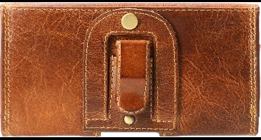 HEM (Rund) Leer Broekriem Hoesje – Geschikt voor Samsung Galaxy A20e – Country Bruin Broekriem Telefoonhoesje