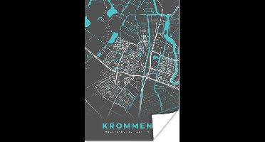 Poster Krommenie - Kaart - Stadskaart - Plattegrond - 20x30 cm