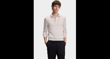 BOSS Black Polo lange mouw Wit H-Lancione 10280691 01 50565503/118