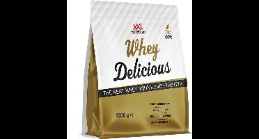 XXL Nutrition - Whey Delicious - 80% Eiwit - Aardbei - Wei Eiwitpoeder met BCAA & Glutamine, Proteine Poeder, Eiwit shake, Whey Protein - Diverse Smaken - 1000 gram (Zak) (33 shakes)