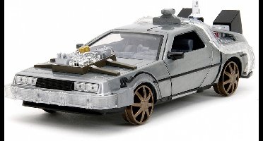 Jada Terug Naar De Toekomst Iii Dlorean 1885 1:24 Figuur Zilver