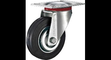 Tarsus Zwenkwiel - Ø 75 mm - Stalen Velg - Massieve Rubberband - 40 kg Draagvermogen