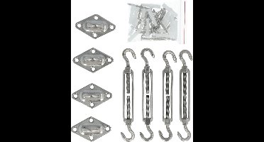 4gardenz® RVS Schaduwdoek/zonnedoek Montage set 6 mm