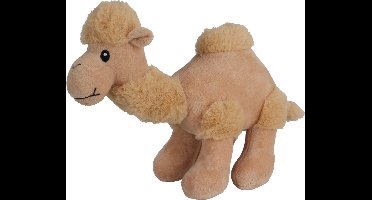 Knuffeldier Dromedaris - zachte pluche stof - premium knuffels - beige - 26 cm - woestijn dieren - kamelen soort