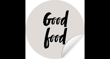 WallCircle® - Behangcirkel 30x30 cm - Muurstickers Spreuken - Eten - Koken - Good food - Quotes - Good food - Muurcirkel woonkamer - Wandcirkel slaapkamer - Kamer decoratie zelfklevend - Muurdecoratie accessoires