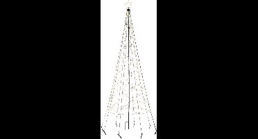 Vlaggenmast kerstboom met ster - verlichting - 480 leds - D100 x H320 cm - warm wit