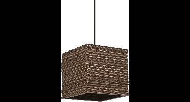 LEDVANCE hanglamp Decor Karton Vierkant bruin van golfkarton, licht, E27, 250 mm diameter , lampenkap van gerecycled materiaal, duurzaam dankzij vervangbare lichtbron, eenvoudig te installeren