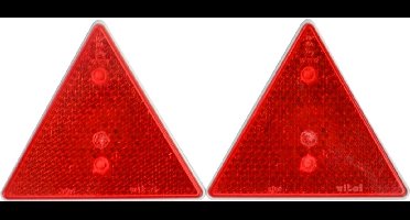 Reflector driehoek rood set van 2 met geïntegreerde bouten
