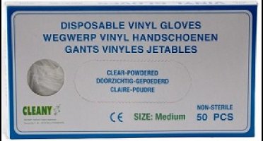Cleany Vinyl Handschoen /50st S