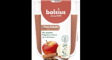 4 stuks Bolsius geurglas appel kaneel - apple cinnamon geurkaarsen 97/85 (45 uur) True Scents