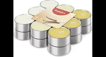 144 stuks Bolsius vanille - vanilla geurtheelichtjes (3 uur)