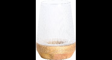 Light & Living - Windlicht MINAS - Ø22x30cm - Bruin