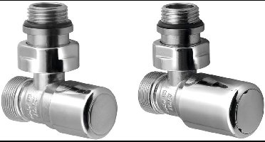 Aqualine First - Aansluitventielset, handbediende hoek, chroom CP910S