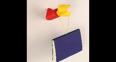 Creatieve 3D-geprinte muurhaak Rood zonder boren Multifunctionele opberghaak voor het ophangen van hoofdtelefoons, rugzakken, woondecoratie