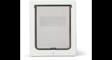 Dog Mate Hondenluik - Medium Hondendeur 29 cm x 35 cm - geschikt voor houten, UPVC/metalen deuren en muren — wit 215W