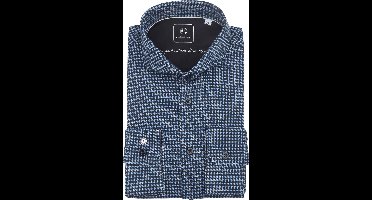 Blue Industry Overhemd Print Blauw - Maat 38 - Heren - Overhemden Casual