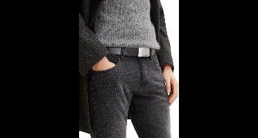 Tom Tailor - TTBOB leren riem met gesp - Maat 100 - black uni