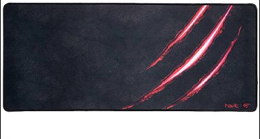 Havit GameNote Gaming muismat XXL zwart met anti slip onderkant - waterproof coating - fijnmazig doek - 700mm x 300mm x 3mm