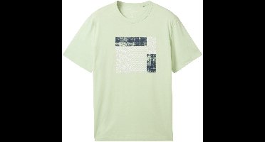 Tom Tailor - T-shirt - Maat S - Mannen - Groen - katoen