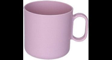 Plasticforte onbreekbare Drinkbekers - kunststof - 320 ml - roze - kinderen - camping - mokken
