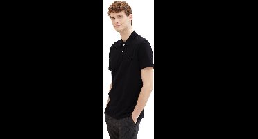 Tom Tailor - Piqué poloshirt van katoen - Maat M - Black