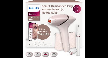 Philips Lumea IPL 9900 Series - IPL Ontharingsapparaat - AI haarvermindering analyse - 4 opzetstukken met trimmer - BRP959/00