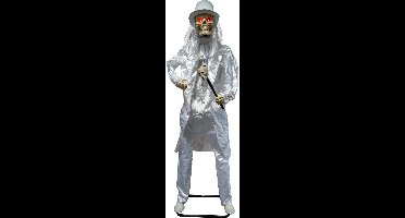 Halloween decoratie witte doodsgraver 185 cm