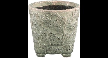 PTMD Serino Ronde Bloempot - H23 x Ø24 cm - Keramiek - Grijs