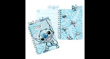 Spiraal Notitieboek - A5 - Stitch - blauw