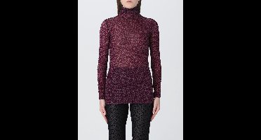 Printed Mock Neck Long Sleeve Top Wo - Black 1