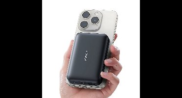 JOYROOM 10000mAh MagSafe Powerbank – 20W Snelladen – Draadloos & Bekabeld – Zwart