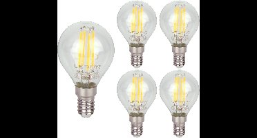 LED line LITE LED Filament Kogellamp G45 E14 - 4W (vervangt 40W) - 480lm - Ø45mm - 230V - Energiezuinig - 5 stuks