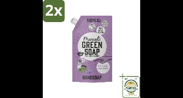 Marcel’s Green Soap – Handzeep Navulling – Lavendel & Rozemarijn – 500 ml - Voordeelverpakking - 2 stuks - Plantaardige handzeep - Lavendel handzeep