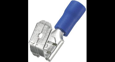 TRU COMPONENTS 745034 Platte stekker (female) Met vertakking Insteekbreedte: 6.4 mm Insteekdikte: 0.8 mm 180 ° Deels ge