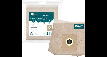 Sillar stofzuigerzakken - papier - 2 filterlagen - biologisch afbreekbaar - universeel - vervanging voor traditionele stofzuigers - Zelmer, Amica, Beko, Hoover, Philips, MPM - 17 x 16 cm - 5 stuks