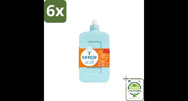 Seepje - Afwasmiddel - Krachtige Reiniging - Versgeperste Sinaasappel Geur - 500 ml - Voordeelverpakking - 6 stuks - Afwasmiddel - Sinaasappelgeur