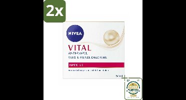 NIVEA - VITAL Dagcrème - Anti-Rimpel Gezichtscrème - Versterkend - 50 ml - Voordeelverpakking - 2 stuks - NIVEA VITAL - Hydraterende dagcrème