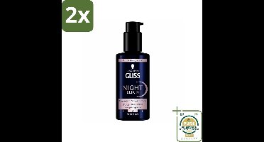 Gliss - Haarserum - Night Elixer Overnight Reconstruction - Tegen Gespleten Haarpunten - 100 ml - Voordeelverpakking - 2 stuks - Gespleten haarpunten - Haarherstel
